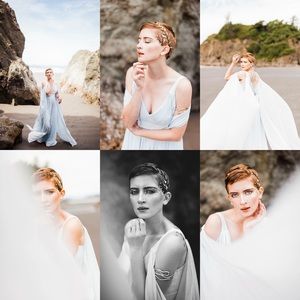 Absolutely STUNNING gown with cape sleeves